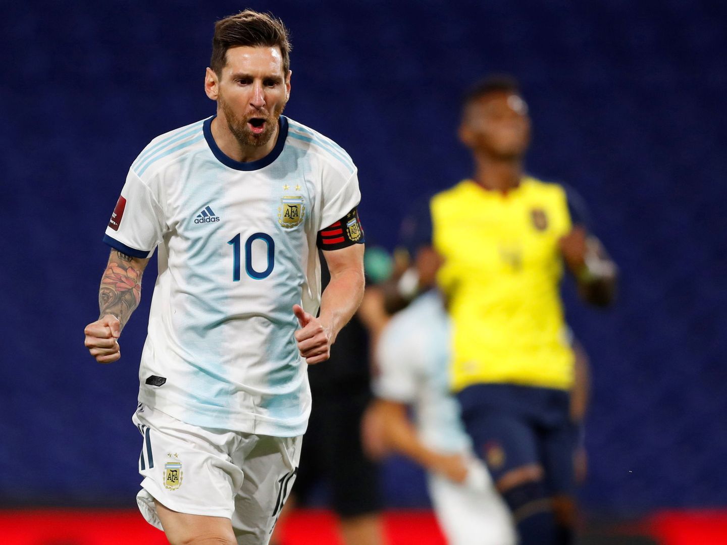 Leo Messi durante el partido de este viernes con Argentina. (EFE)