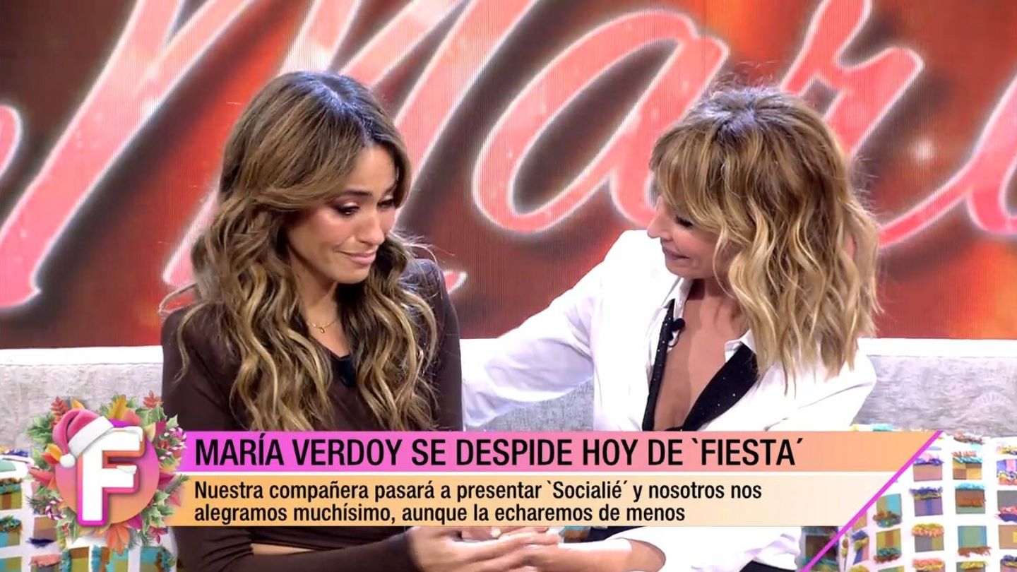 María Verdoy se despide de 'Fiesta'. (Mediaset España)