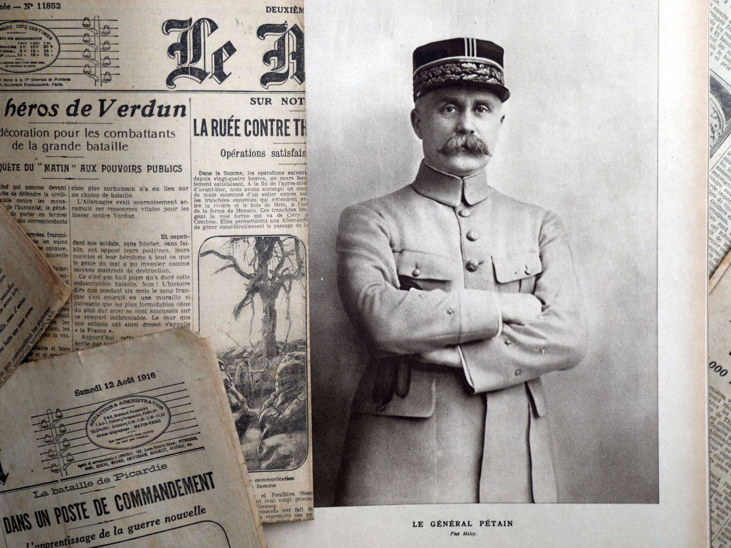 Imagen de Philippe Pétain publicada en la prensa británica. (Reuters)