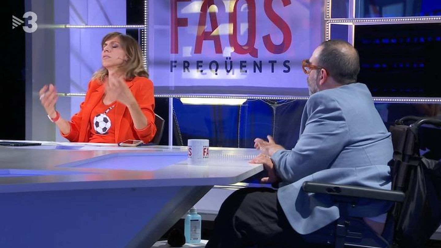 Cristina Puig y Bob Pop, en TV3. (CCMA).