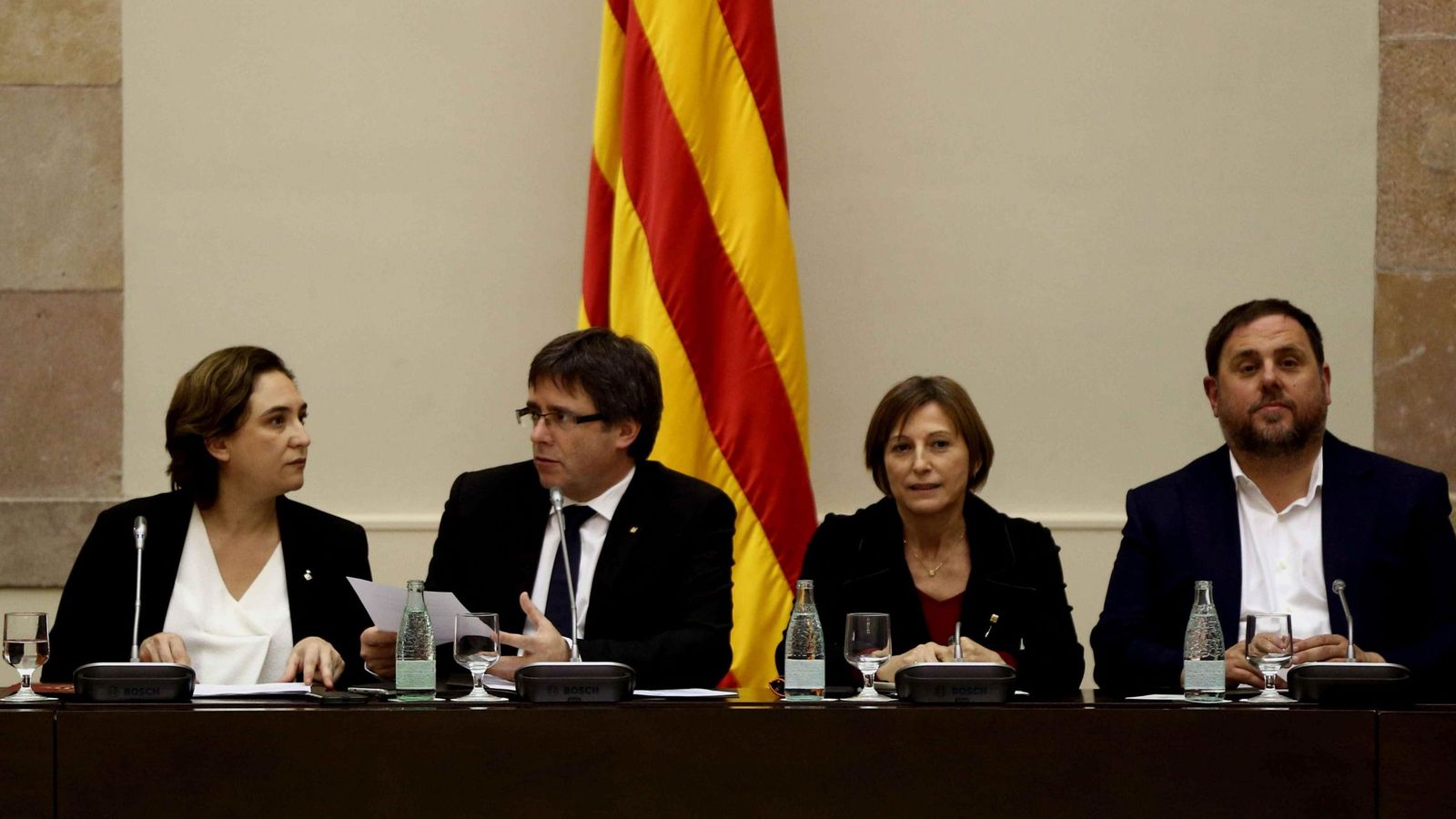 Foto: Fotografía de archivo de la cumbre para planificar los pasos a dar hacia la convocatoria de un referéndum sobre la independencia de Cataluña. (EFE) 