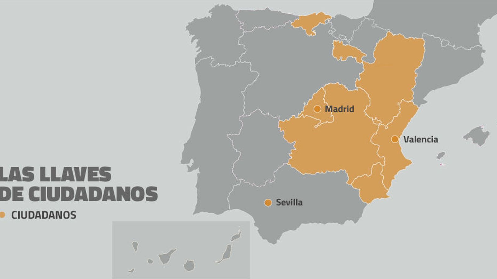 Foto: Así quedaría el mapa político español tras el 24-M (EC)