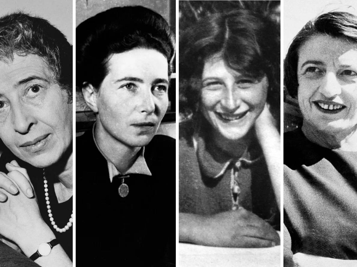 Foto: Hannah Arendt, Simon de Beauvoir, Simone Weil y Ayn Rand