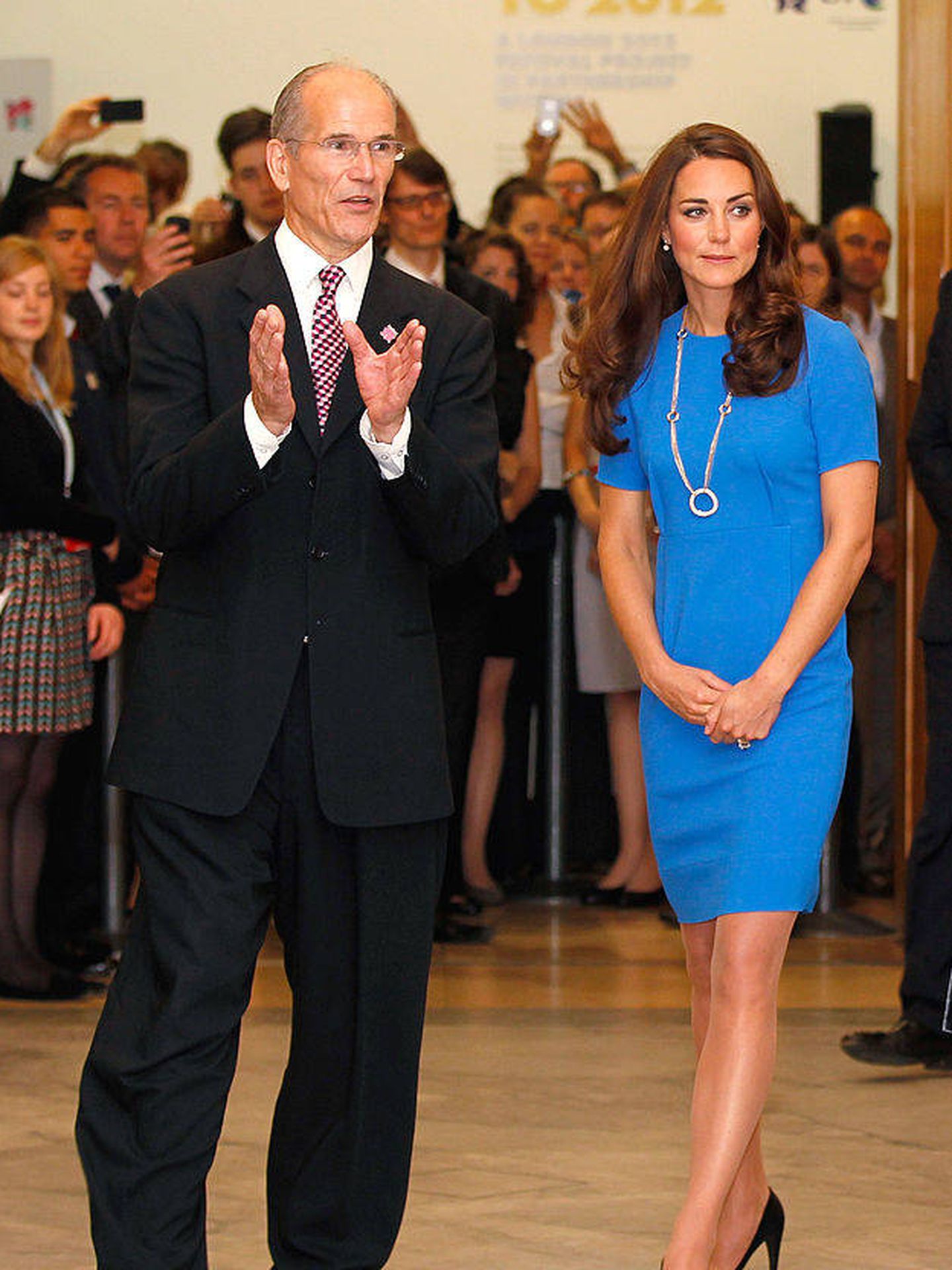 Kate, en su visita a la National Portrait Gallery en 2012. (Getty)