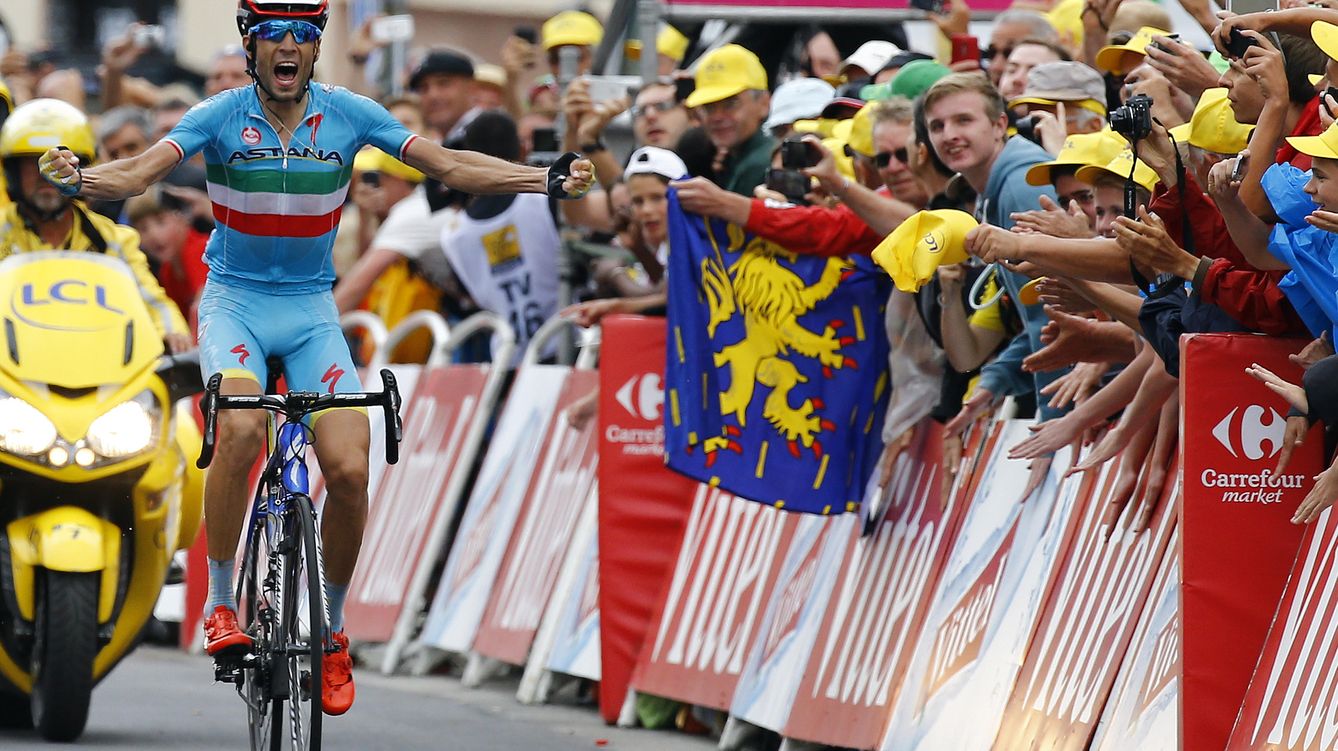 Foto: Nibali volvió a disfrutar del Tour (Reuters).