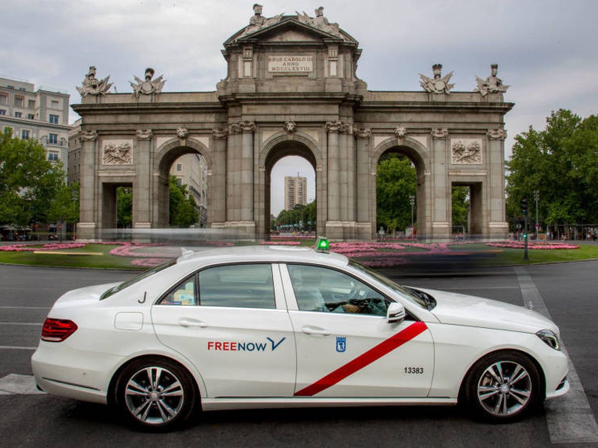 Foto: Un taxi que funciona con FreeNow (antes MyTaxi) en Madrid. (Foto: cedida)