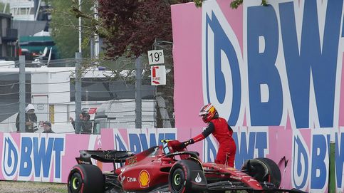 Carlos Sainz y su grave pero (por fortuna) recuperable error en la clasificación de Imola