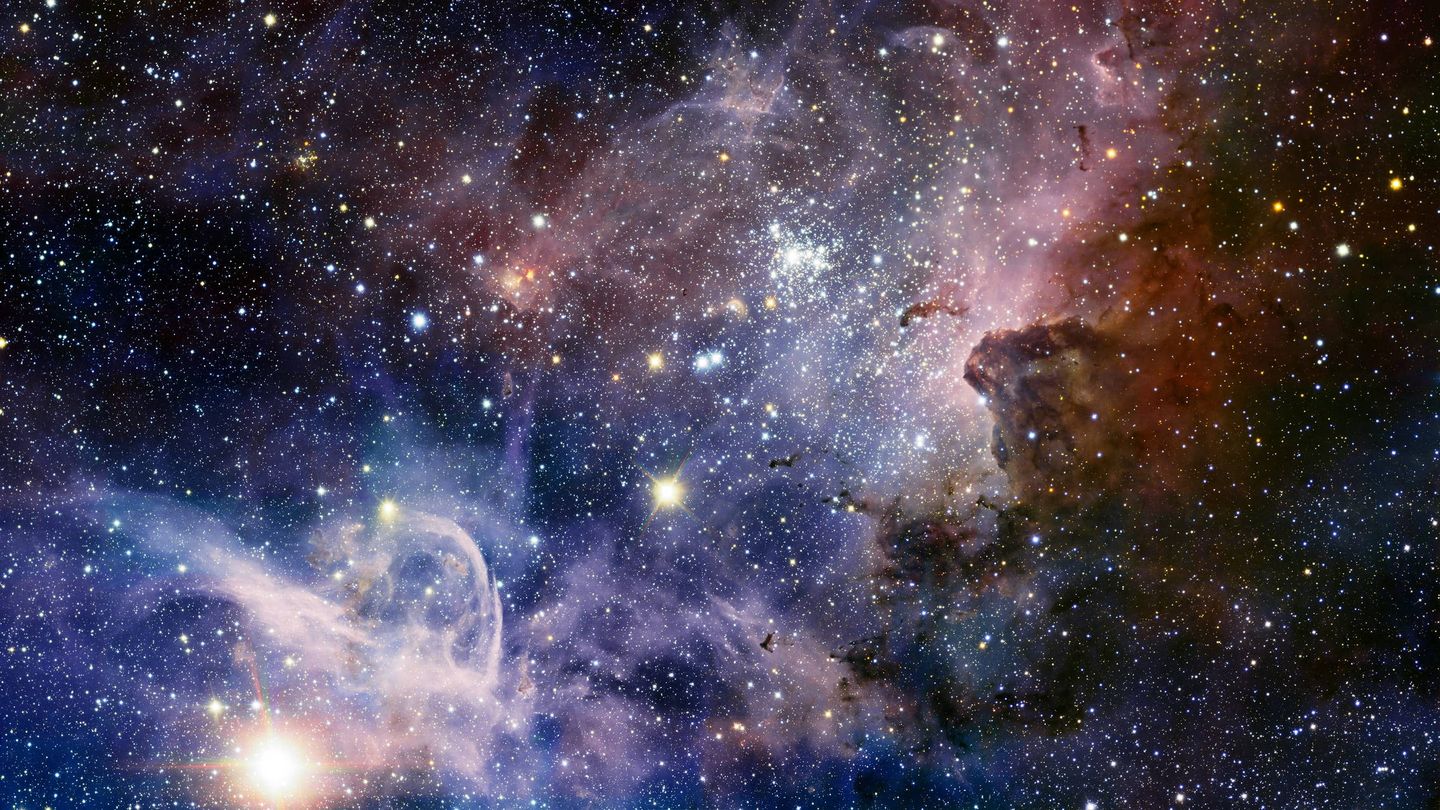 Imagen infrarroja obtenida de la nebulosa de Carina vista por el Very Large Telescope (VLT). (EFE/Observatorio Europeo Austral)