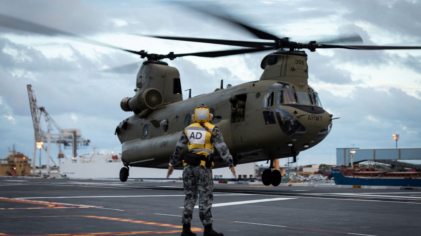 Foto: El CH-47F del ejército australiano. (Reuters)