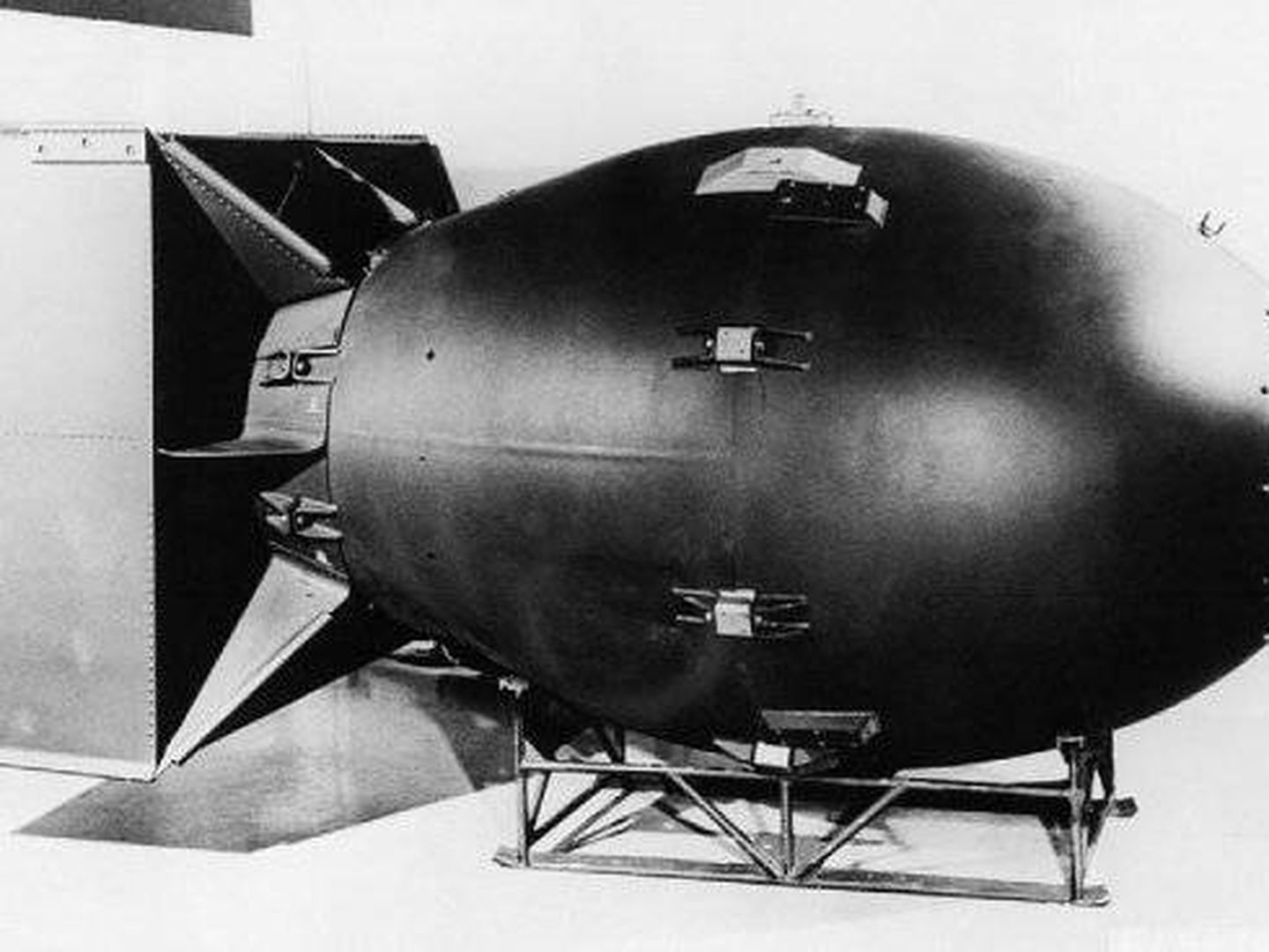 Vista de Fat Man, la bomba atómica lanzada en 1945. (M.MC)
