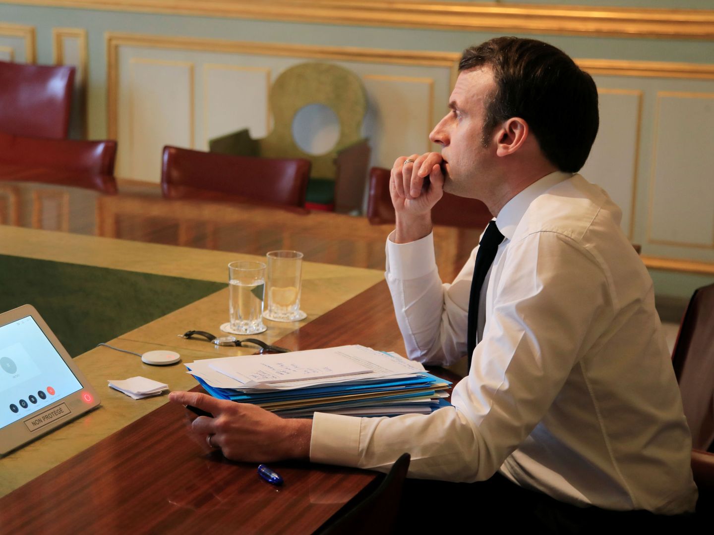 Emmanuel Macron, presidente francés. (Reuters)