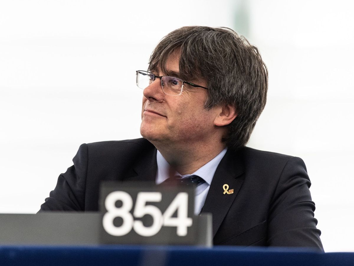 Foto: El expresidente catalán Carles Puigdemont, en el Parlamento Europeo. (EFE)