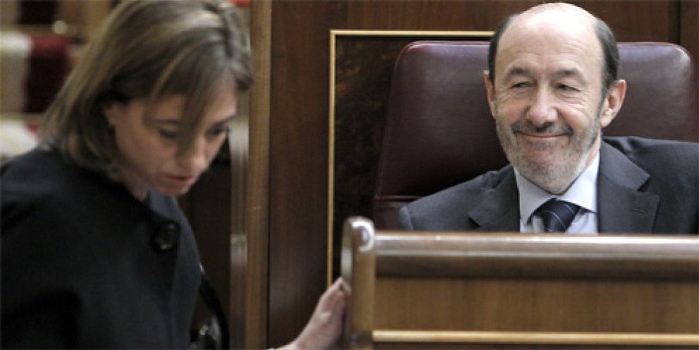 Foto: Rubalcaba se harta de las críticas de Chacón e impone la ‘ley del silencio’ en el PSOE