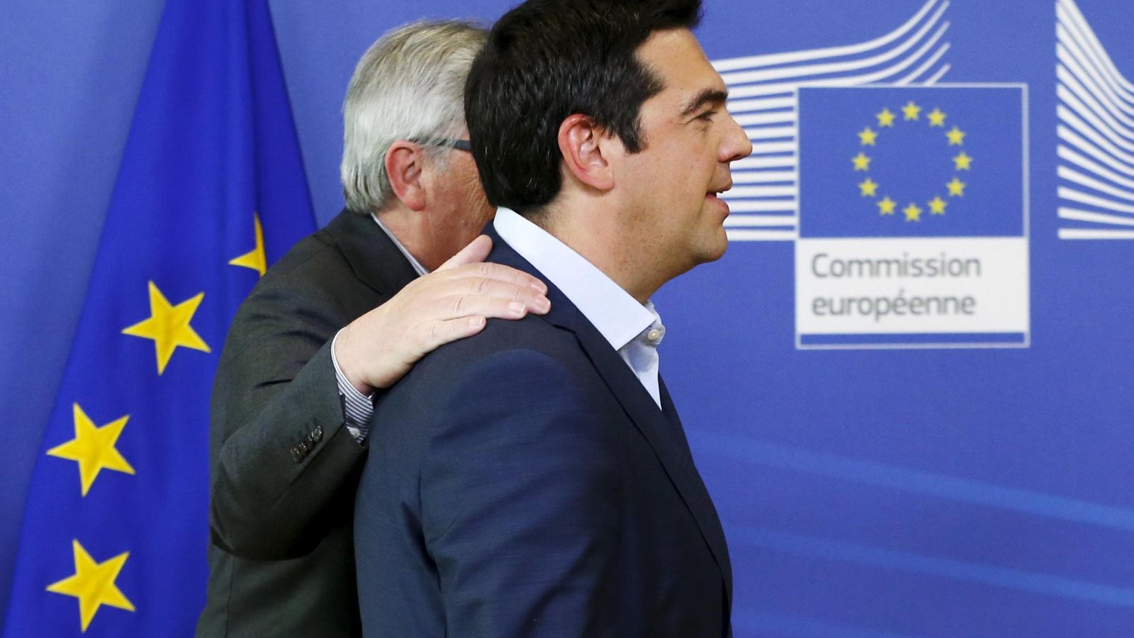 Foto: Tsipras con Juncker en Bruselas. (Reuters)