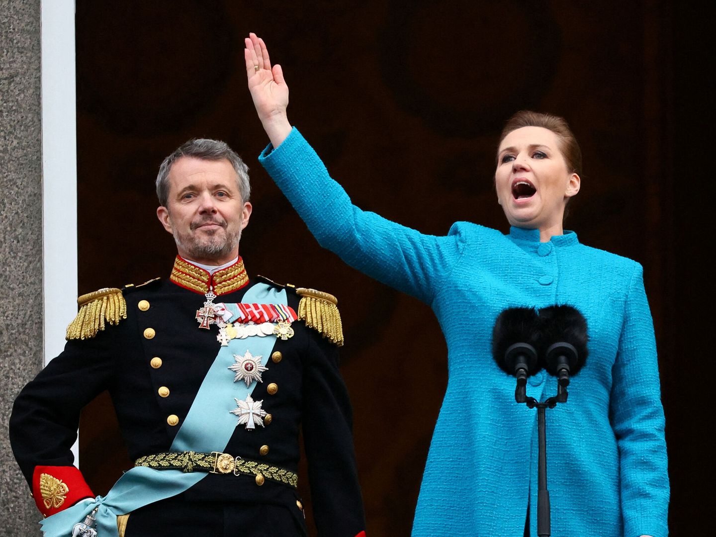Mette Frederiksen proclama al nuevo rey Federico X de Dinamarca. (Reuters)