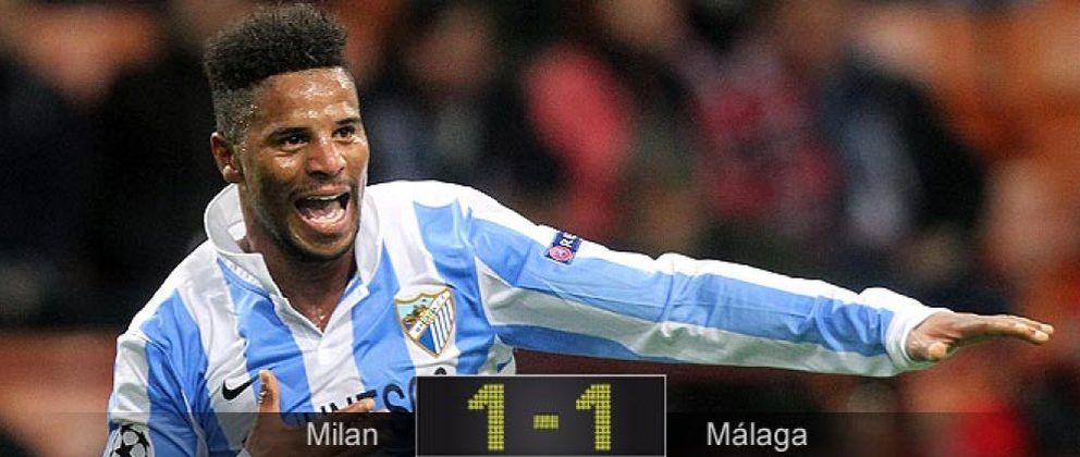 Foto: El Málaga empata en Milán para entrar en la historia... y en los octavos de final