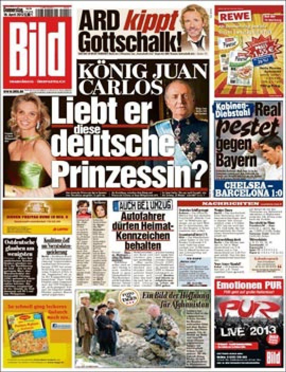 Foto: El 'Bild Zeitung' alemán dedica su portada a la amiga de Don Juan Carlos
