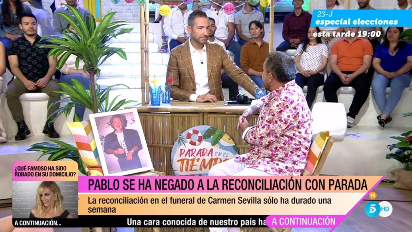 Frank Blanco y José Manuel Parada en 'Fiesta'. (Mediaset España)