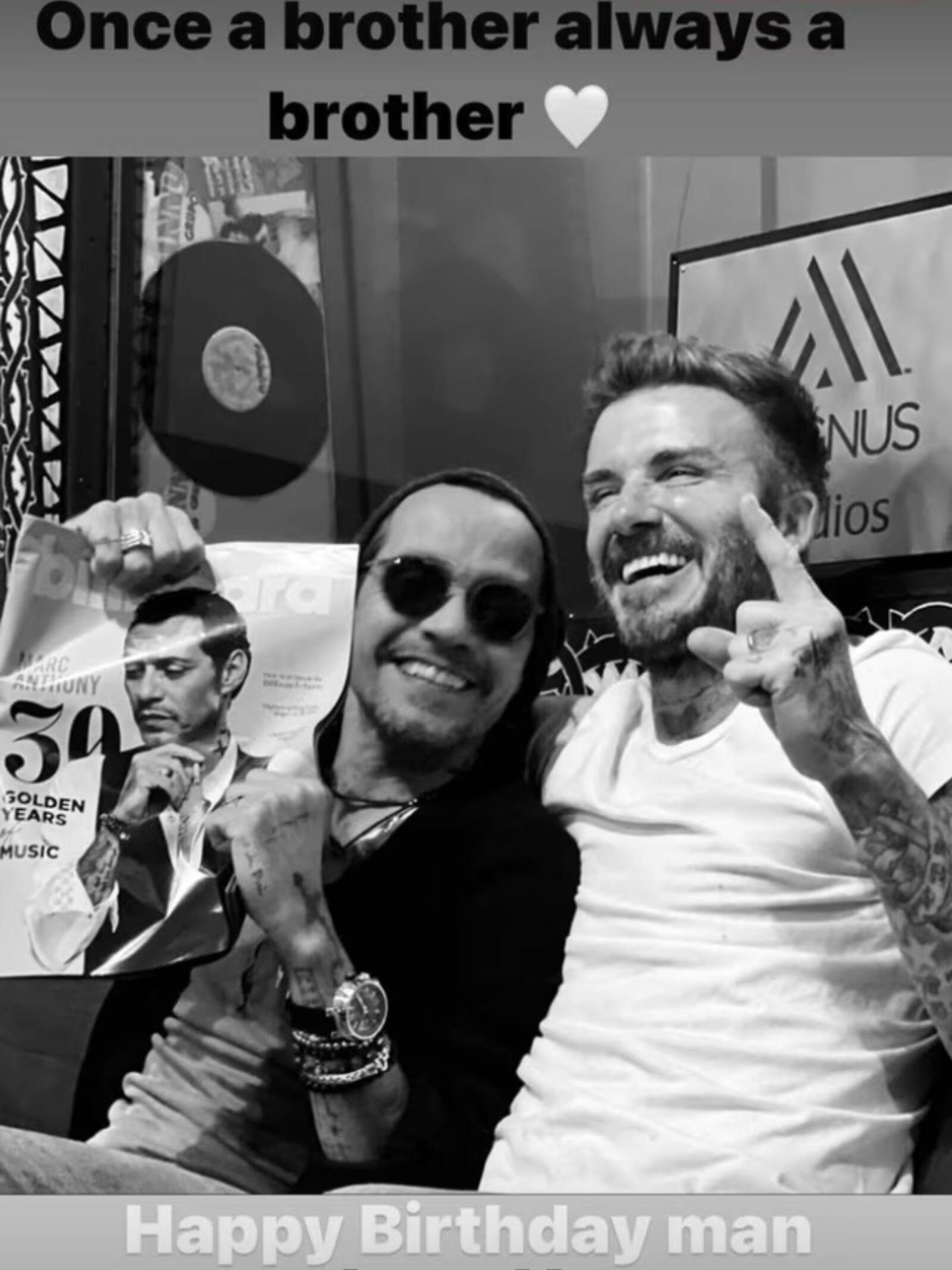 David Beckham ha felicitado a Marc Anthony por su cumpleaños. (Instagram/@davidbeckham)