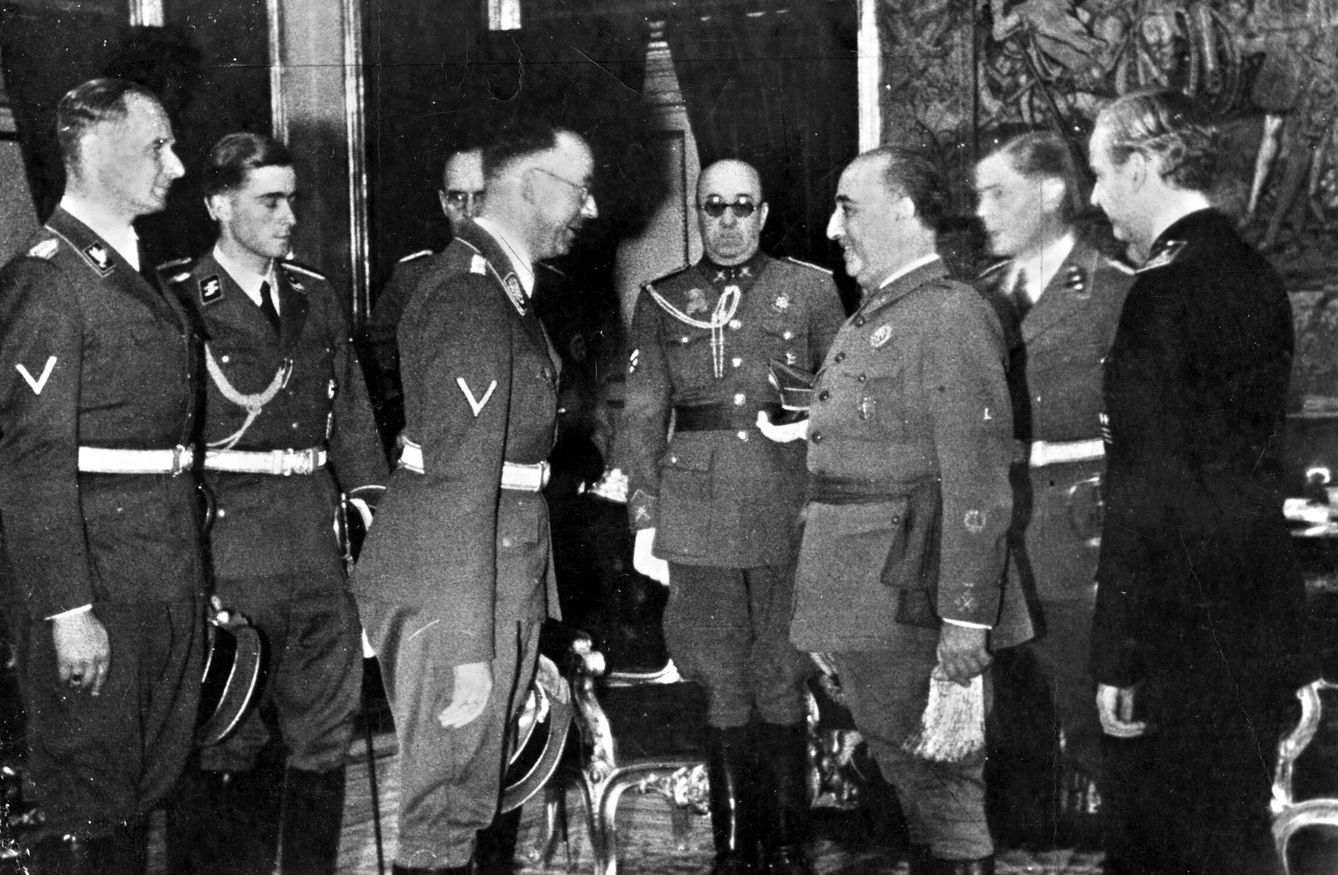 Heinrich Himmler y Francisco Franco en Madrid en 1940