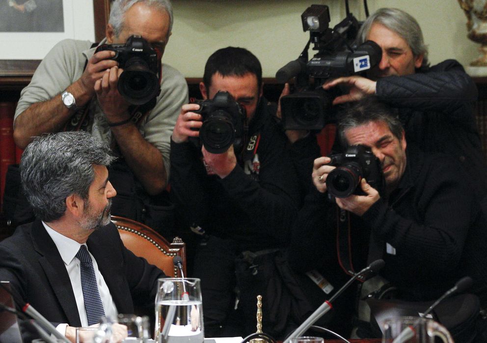 Foto: Carlos Lesmes, en el pleno del Consejo General del Poder Judicial (EFE).