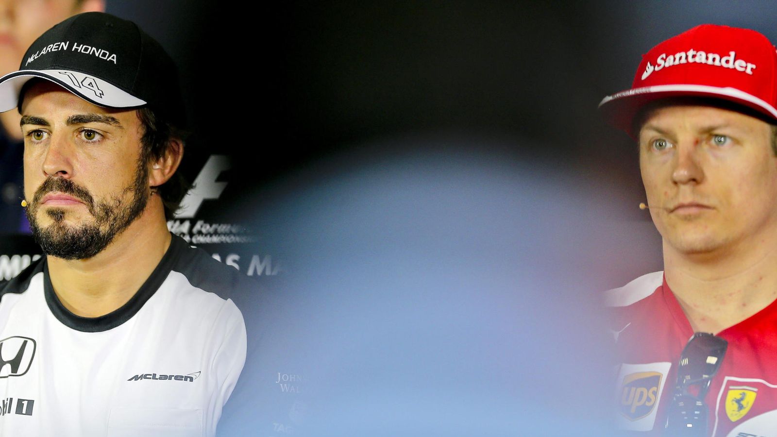 Foto: Fernando Alonso y Kimi Raikkonen durante una rueda de prensa (Efe)