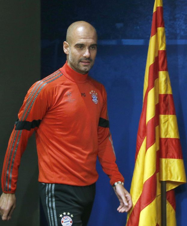 Foto: Pep Guardiola, en su regreso al Camp Nou como técnico del Bayern (Efe)