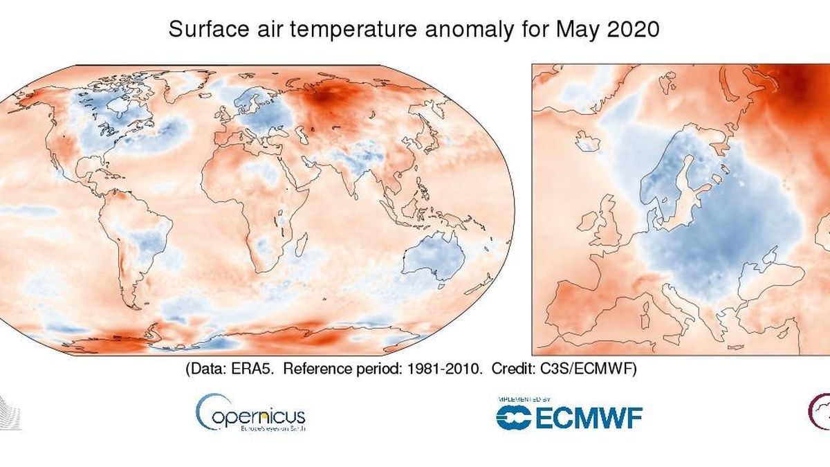 El de 2020 ha sido el mayo más caluroso en el mundo desde que hay registros