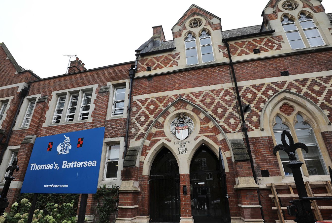 Vista de la fachada de la escuela Thomas's Battersea. (Getty)