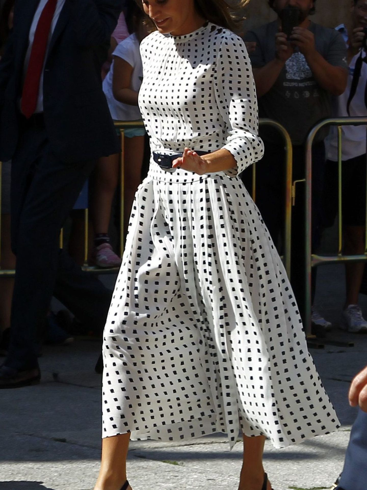 La Reina con su vestido el pasado 18 de septiembre.