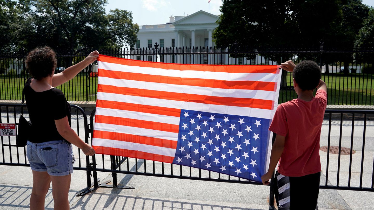 Protesta contra la Administración Trump frente a la Casa Blanca, el 28 de agosto de 2018. (Reuters)