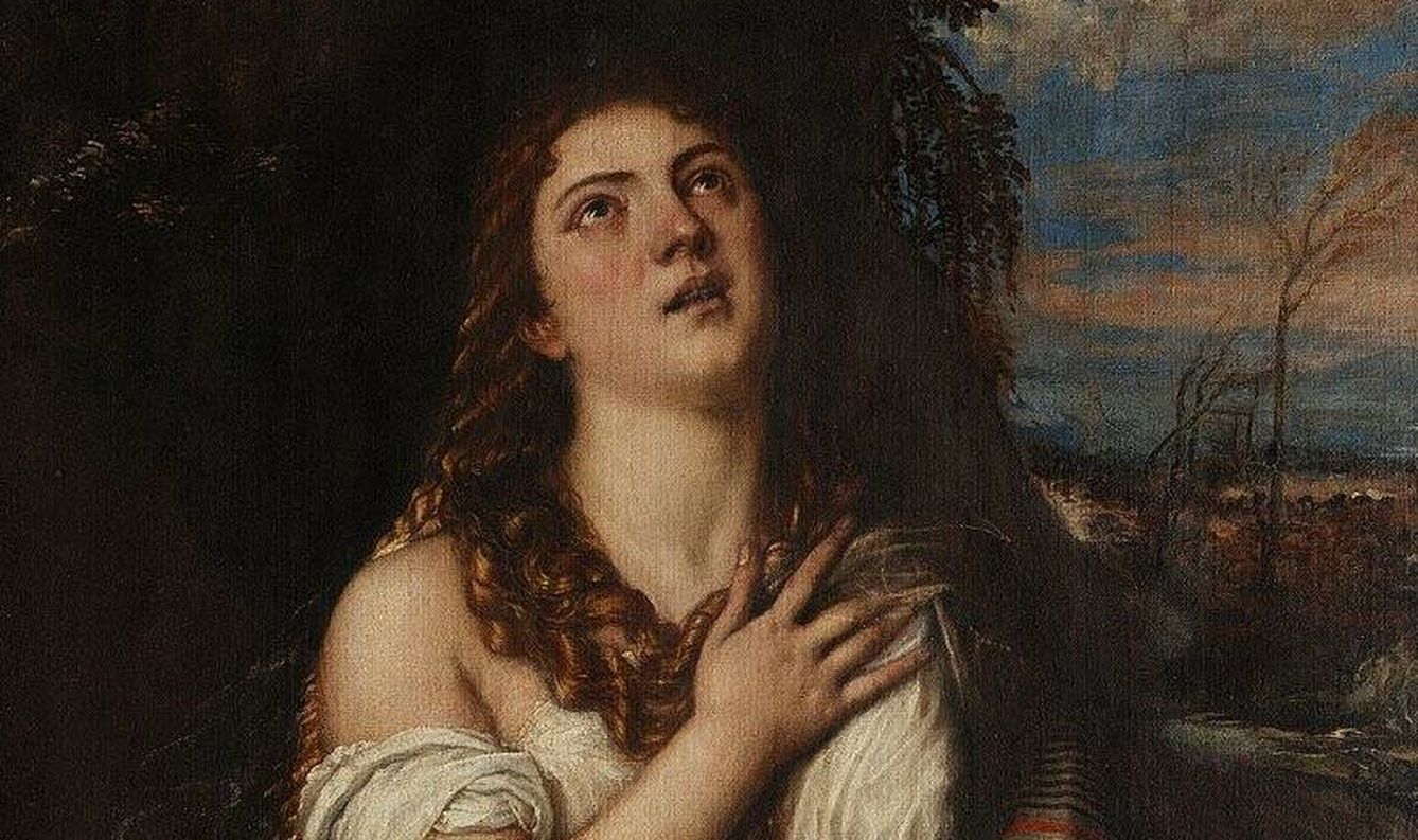 'Magdalena penitente' (Tiziano). Fuente: Wikipedia