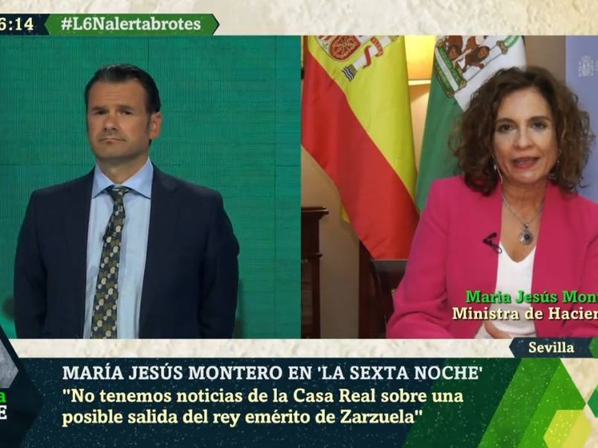 Foto: Iñaki López y María Jesús Montero, en 'La Sexta noche'. (Atresmedia).