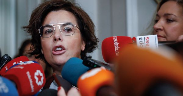 Foto: La vicepresidenta del Gobierno, Soraya Sáenz de Santamaría, este lunes. (EFE)