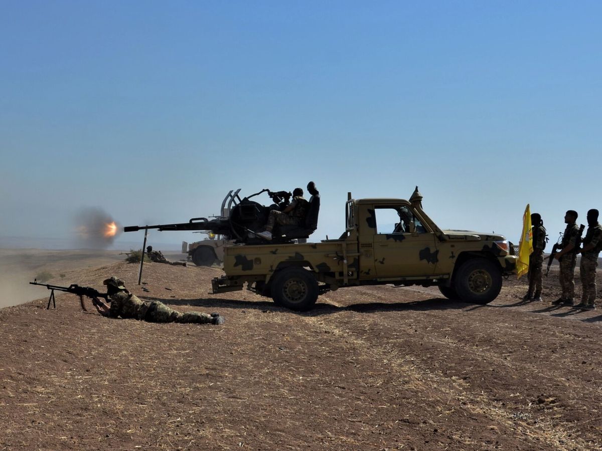 Foto: Militares norteamericanos de maniobras en Siria. (EFE EPA/Ahmed Mardnli)