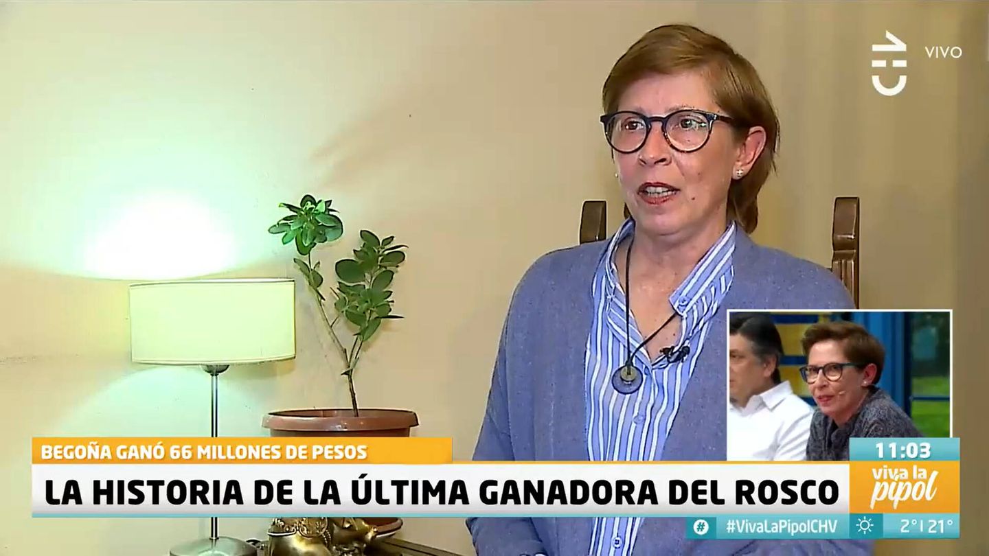 Begoña Arias, durante su intervención en el programa 'Viva la pipol'. (Chilevisión)
