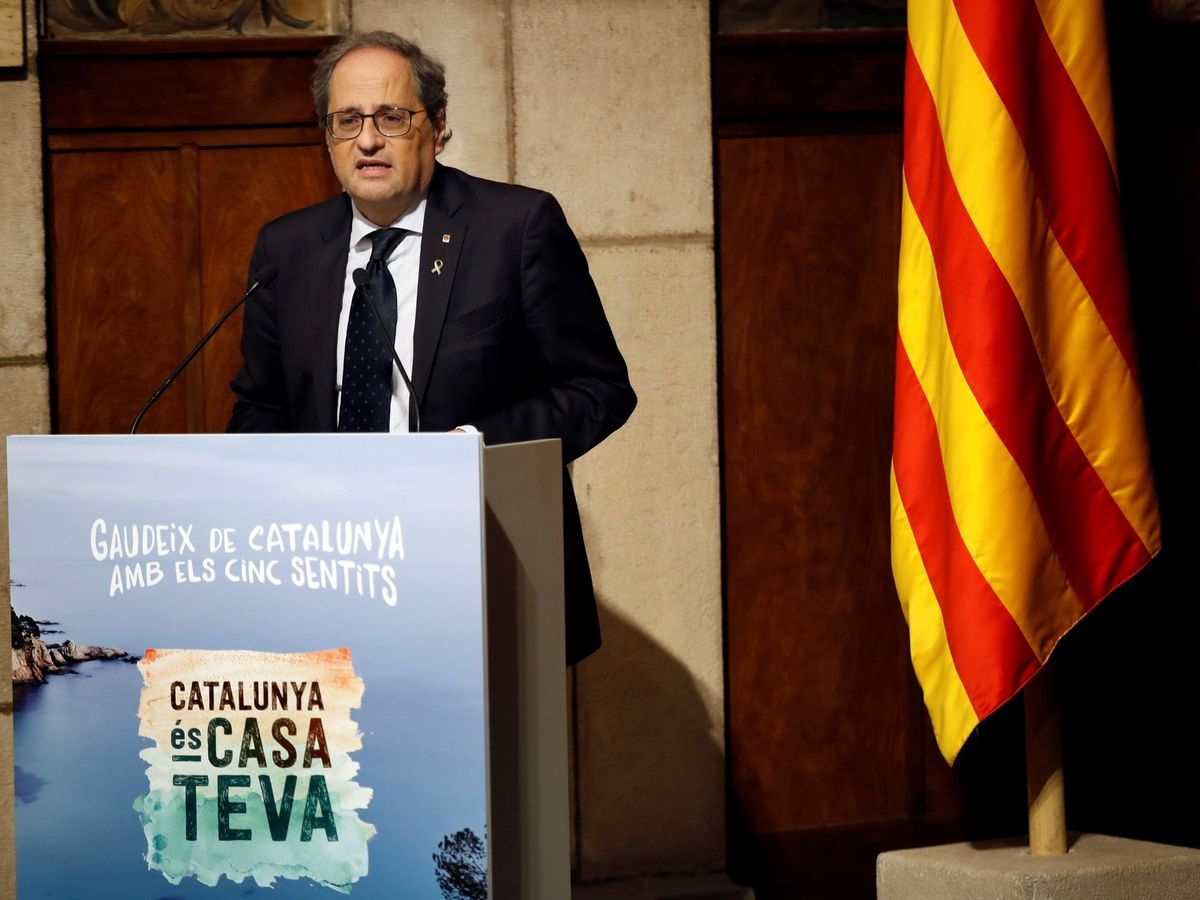 Foto: El presidente de la Generalitat, Quim Torra, durante la presentación de la nueva campaña turística de la Generalitat. (EFE)