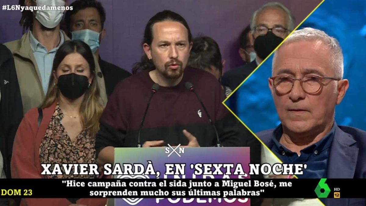 Xavier Sardà solo necesita una frase para fulminar a Pablo Iglesias en 'La Sexta noche'