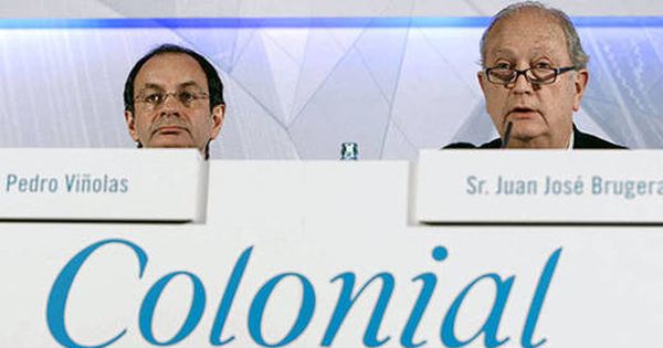 Foto: Pere Viñolas, CEO de Colonial, y Juan José Bruguera, presidente.