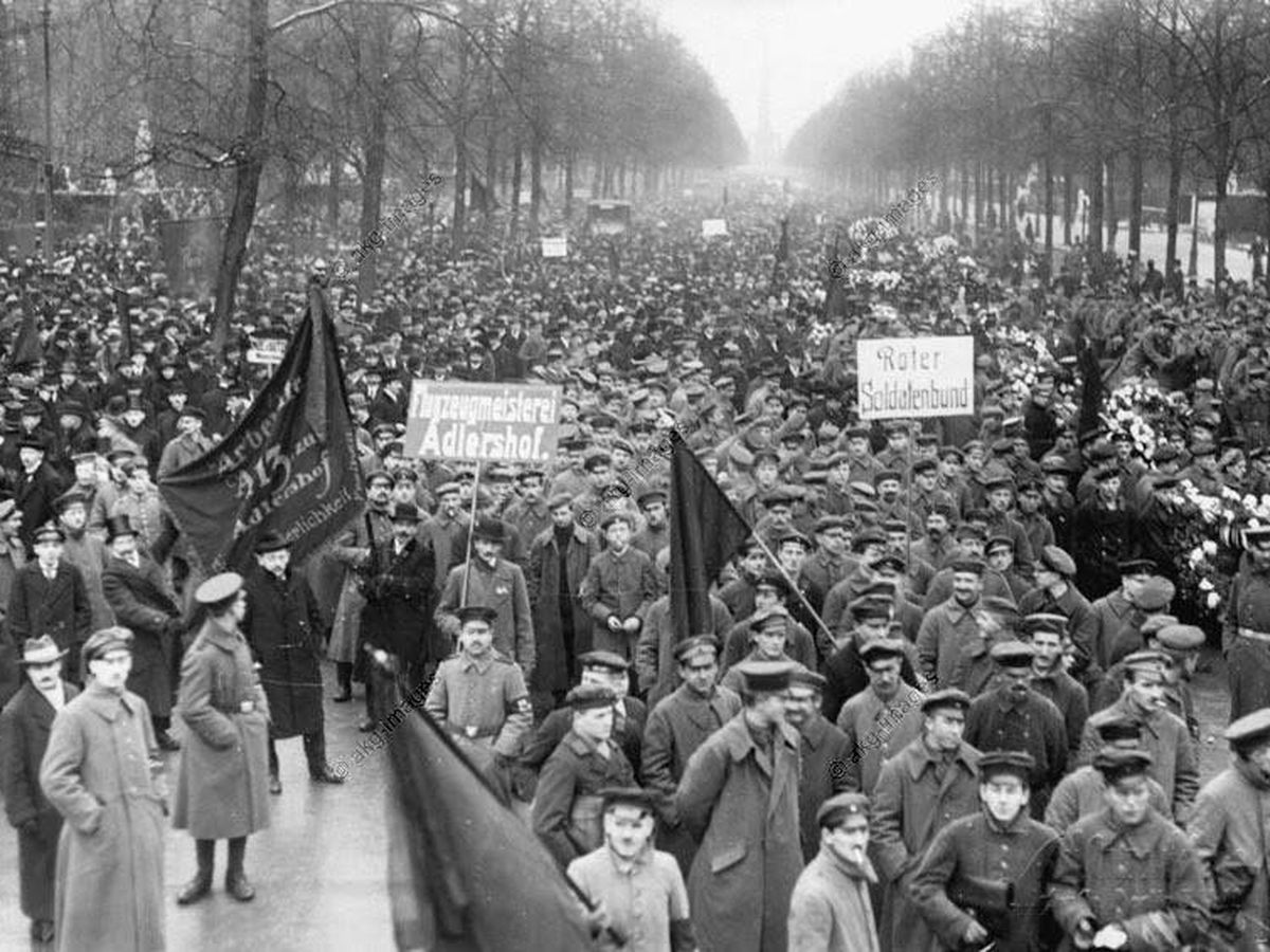 Foto: Manifestación durante la República de Weimar. (Cedida)