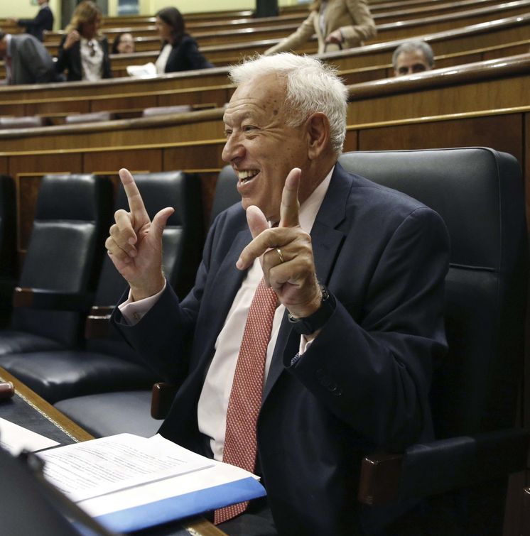Foto: El ministro de Asuntos Exteriores y de Cooperación, José Manuel García-Margallo, en el Congreso de los Diputados. (Efe) 