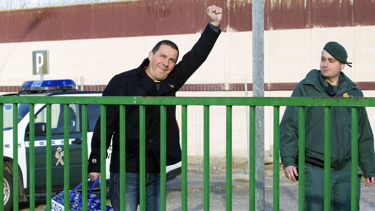 Otegi abandona la cárcel arropado por varios abertzales: "Hoy sale un preso político"
