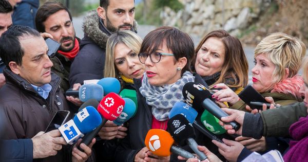 Foto: María Gámez, subdelegada del Gobierno en Málaga, atiende a los periodistas el pasado 15 de enero en Totalán. (EFE)