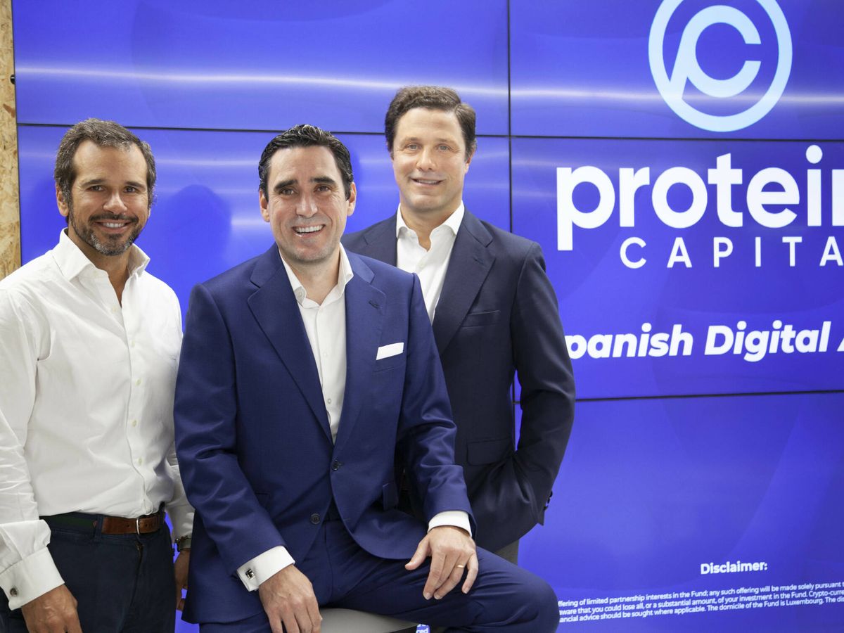 Foto: Socios de Protein Capital. De izquierda a derecha, Juan Riva, Alberto Gordo y Enrique López de Ceballos.