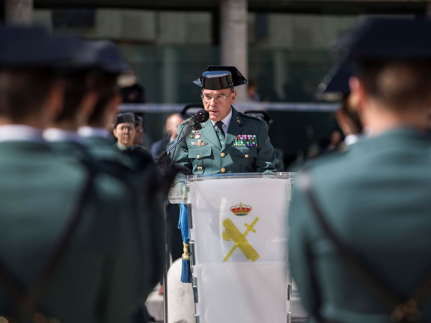El coronel Diego Pérez de los Cobos, en su toma de posesión como jefe de la Comandancia de la Guardia Civil de Madrid. (EFE)