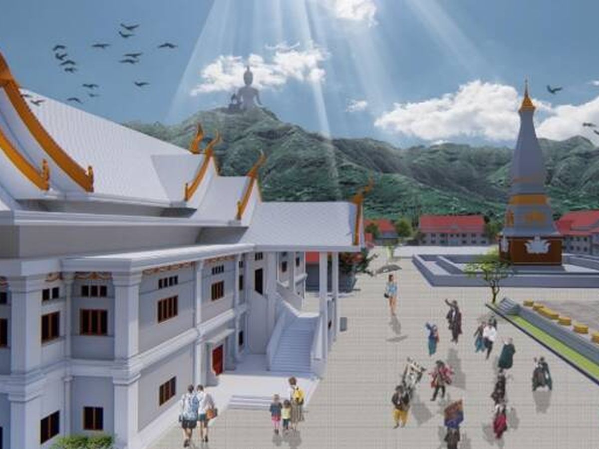 Foto: Imagen del proyecto para construir un centro budista en Cáceres (Fundación Lumbini)