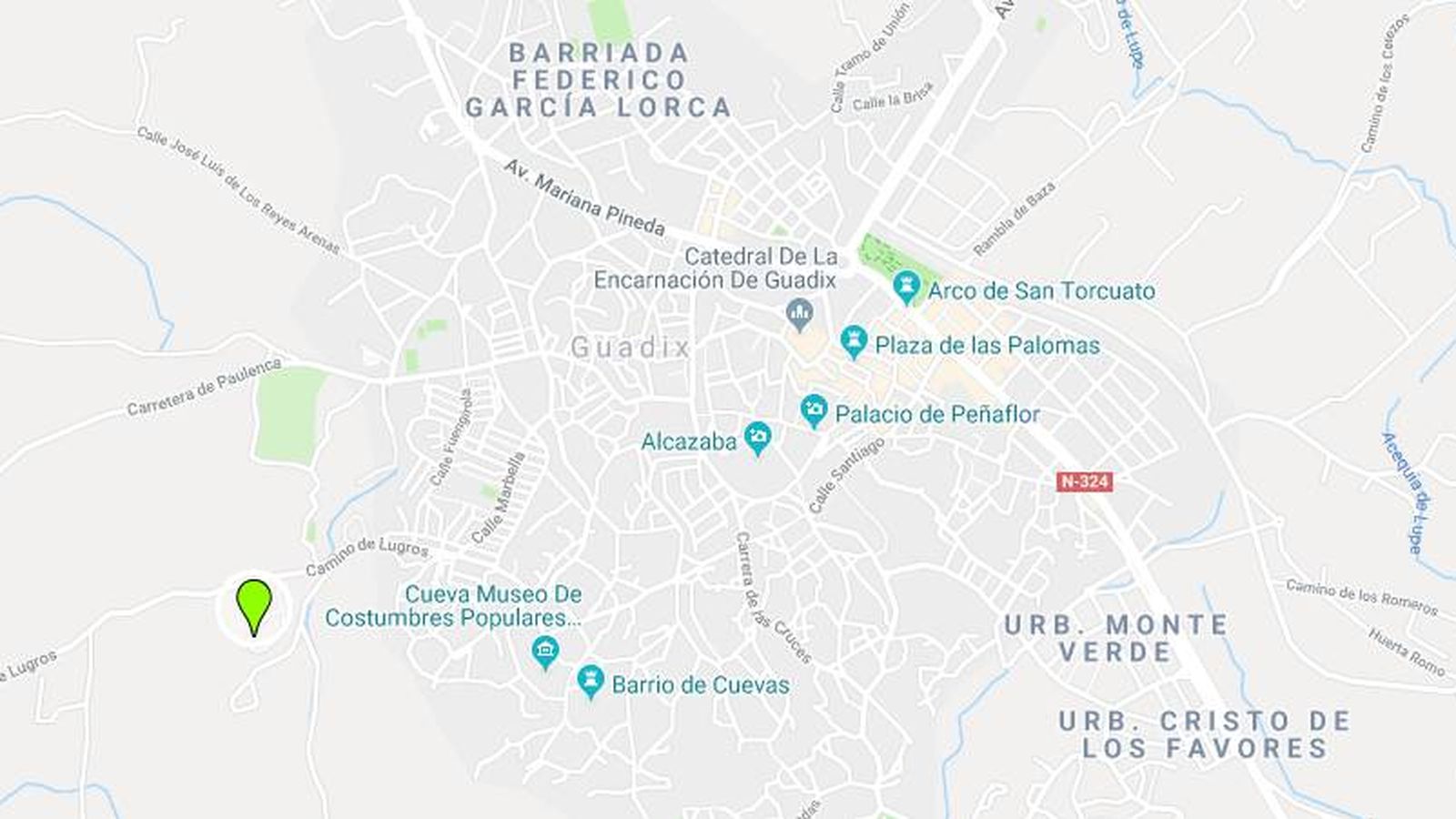Foto: Lugar donde ha sucedido el suceso en el pueblo de Guadix. (Google Maps)