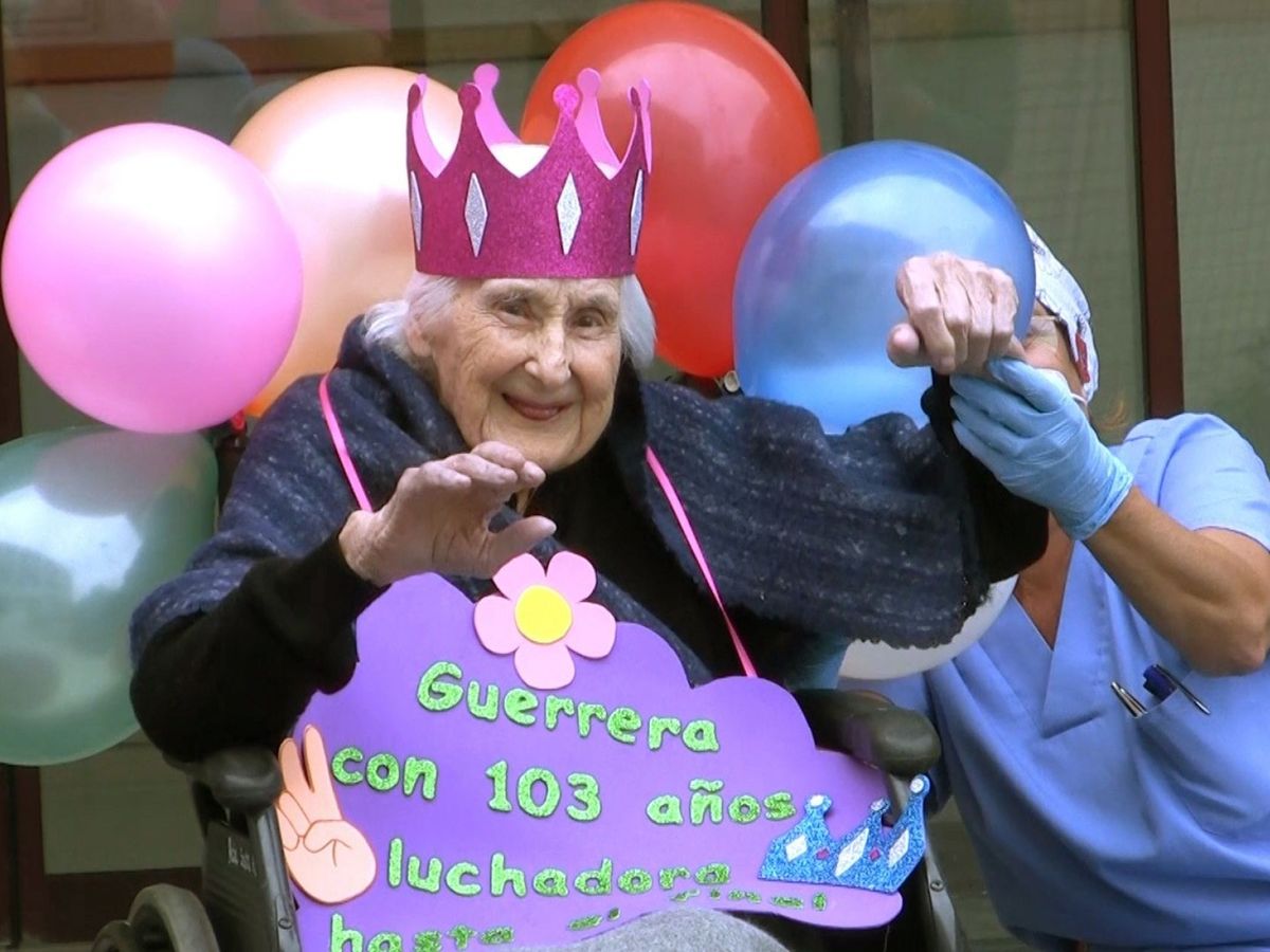 Foto: Beatriz García celebra sus 103 años. Foto: EFE Miguel Ramos
