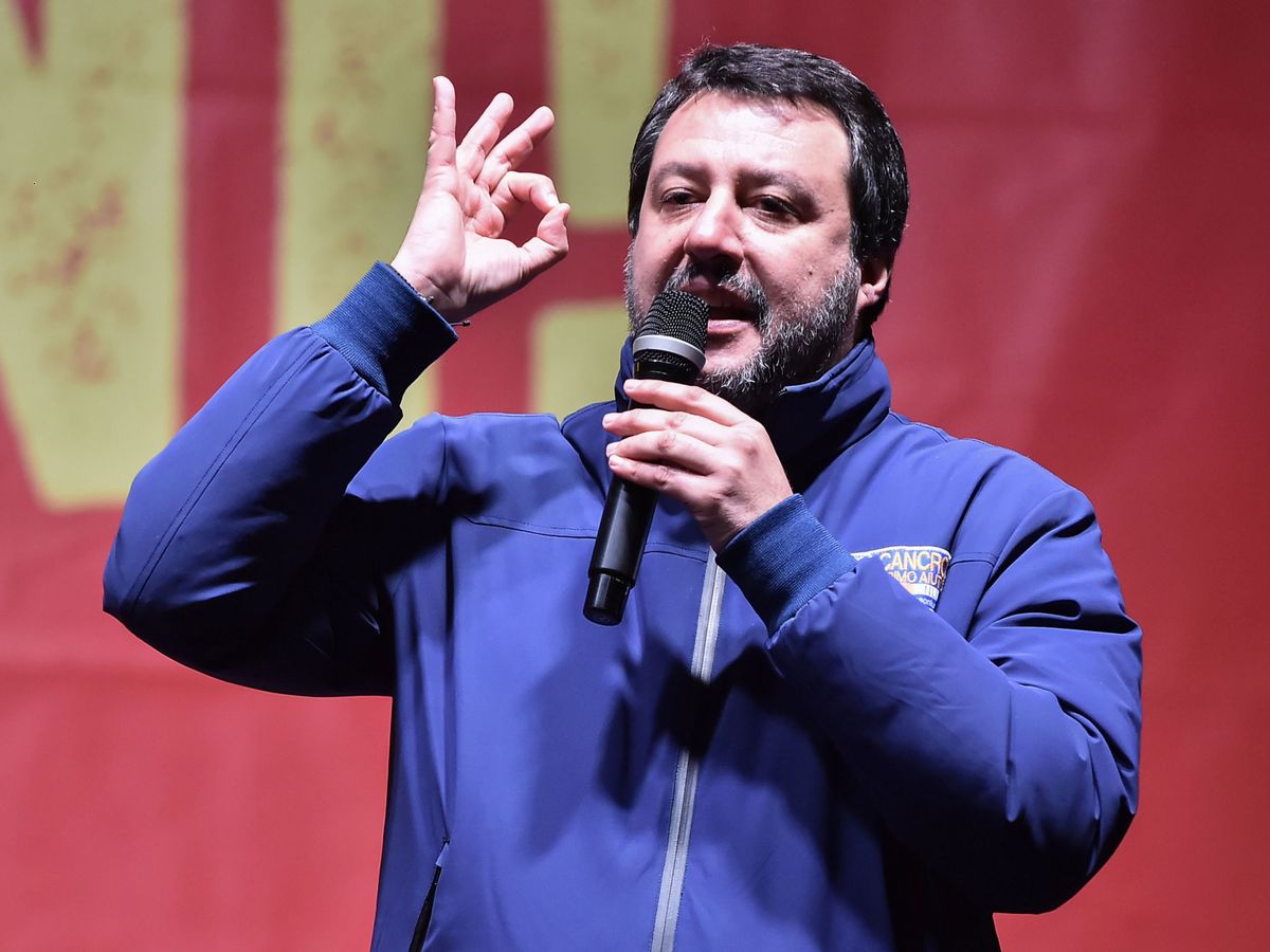 Foto: Matteo Salvini en un mítin en la región italiana de Emilia-Romaña. (Reuters)