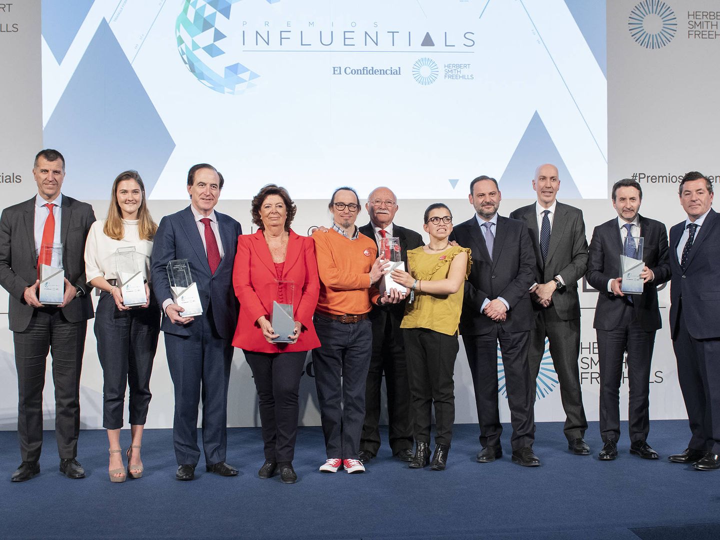 Los ganadores de los Premios Influentials 2019.